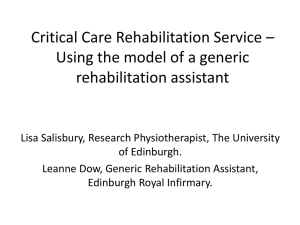 Critical Care Rehabilitation Service