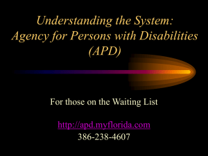 Agency for Persons with Disabilities (APD)