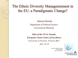 The Ethnic Diversity Managemement in the EU: a Paradigmatic