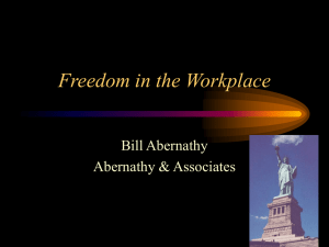 Freedom in the Workplace