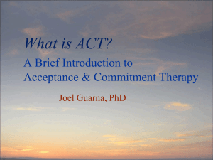 What is ACT? - White Pine Institute