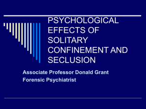 psychological effects of solitary confinement and seclusion