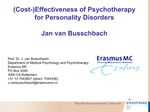 (Cost-)Effectiveness of Psychotherapy for