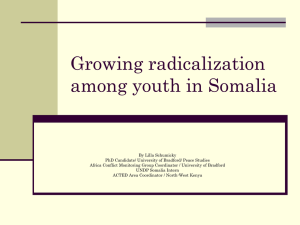 Growing Radicalization among youth in Somalia