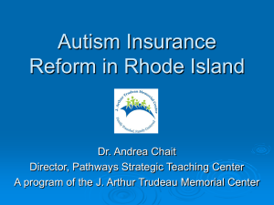 Autism Insurance Reform in Rhode Island