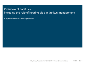 Overview of tinnitus – including the role of hearing aids in