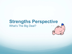 Using Strengths Perspective in Human Service