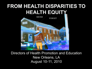 Stephen B. Thomas - Directors of Health Promotion and Education