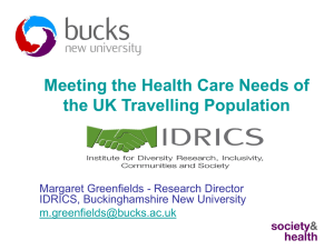 Margaret Greenfields-Health Care Needs of the UK Traveller