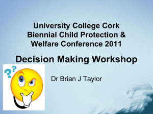 Dr Brian Taylor - Biennial Child Protection and Welfare Social Work