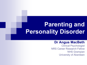 Angus MacBeth - Scottish Personality Disorder Network