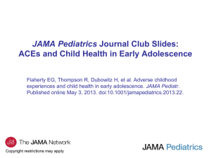 ACEs and Child Health in Early Adolescence