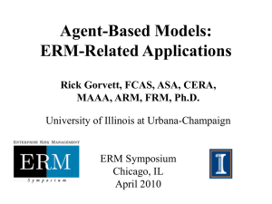 Agent-Based Modeling: Applications to ERM
