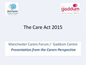 The Care Act - Manchester Community Central