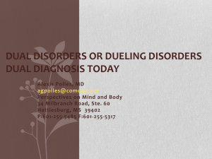 Co-occurring addiction and mental disorders