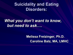 Suicidality and Eating Disorders, Freizinger, Balz