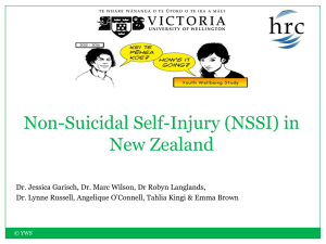 Non-suicidal Self-Injury in New Zealand