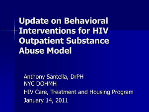 Update on Behavioral Interventions for HIV Outpatient Substance