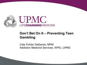 Don`t Bet On It. Preventing Adolescent Gambling