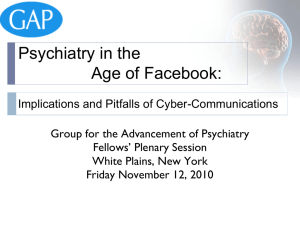 Psychiatry and the age of Facebook