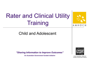 Child and Adolescent Rater and Clinical Utility Training Slides