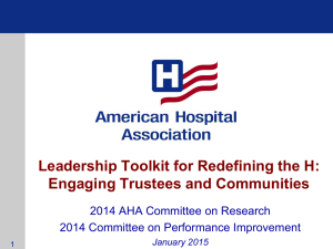 Leadership Toolkit for Redefining the H: Engaging Trustees and