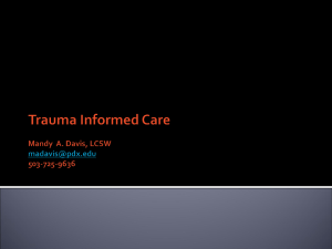 Trauma Informed Care Powerpoint
