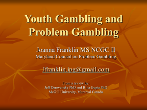 Youth Gambling and Problem Gambling - Home