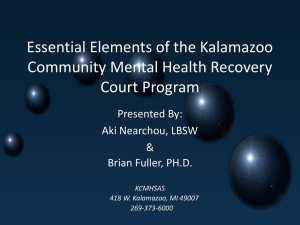 Essential Elements of the Kalamazoo Community Mental - MI-PTE
