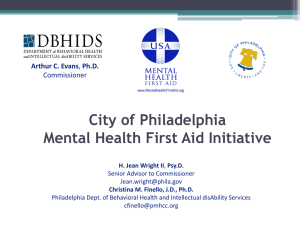 City of Philadelphia Mental Health First Aid Initiative