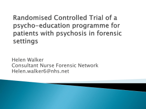 Randomised Controlled Trial of a psycho