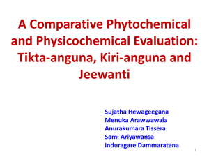 A Comparative Phytochemical and Physicochemical Evaluation