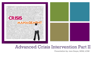 Advanced Crisis Intervention Part II