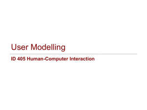 User modelling and personas