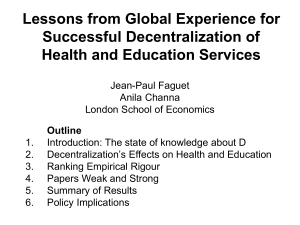 Lessons from global experience for successful