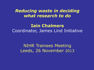 Why is Adding Value in Research important to the NIHR