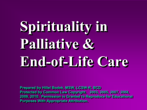 Spiritual care module