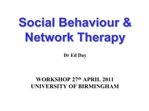 Social Behaviour and Network Therapy