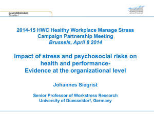 Johannes Siegrist - European Agency for Safety and Health at Work