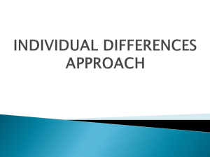 Individual Differences Approach PowerPoint