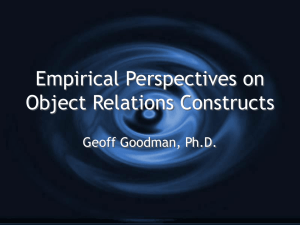 Empirical Perspectives on Object Relations Constructs