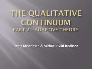The Qualitative Continuum Part 2