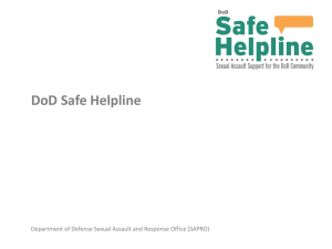 DoD Safe Helpline: Safe Helpline App