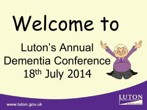 Dementia conference July 2014