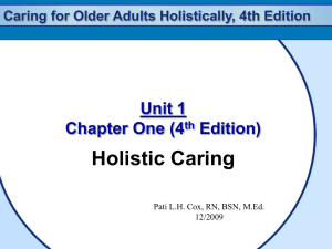 Caring for Older Adults Holistically, 4th Edition Gerontological Nursing