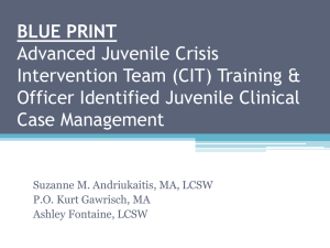 BLUE PRINT Advanced Juvenile Crisis