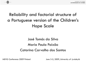 Reliability and factorial structure of a Portuguese version of the