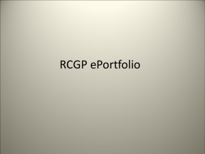 RCGP ePortfolio - Bristol GP Education