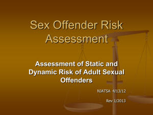 Sex Offender Risk Assessment