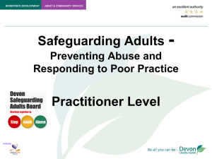 Preventing Abuse and Responding to Poor Practice Handout